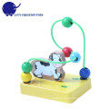 Baby Pädagogische hölzerne Kuh Mini Bead Maze Spielzeug